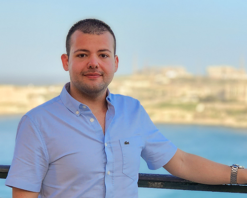 A picture of Jean Pierre Grech taken at Upper Barrakka Gardens in Valletta.